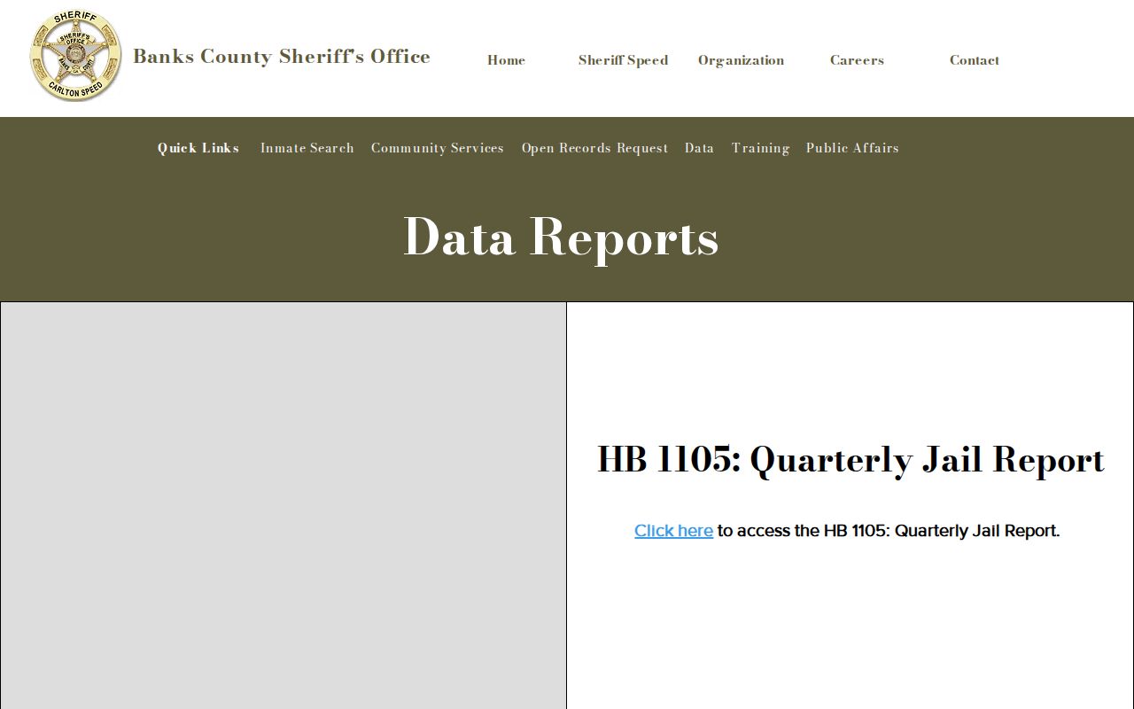 Banks County warrant check sheriff data page