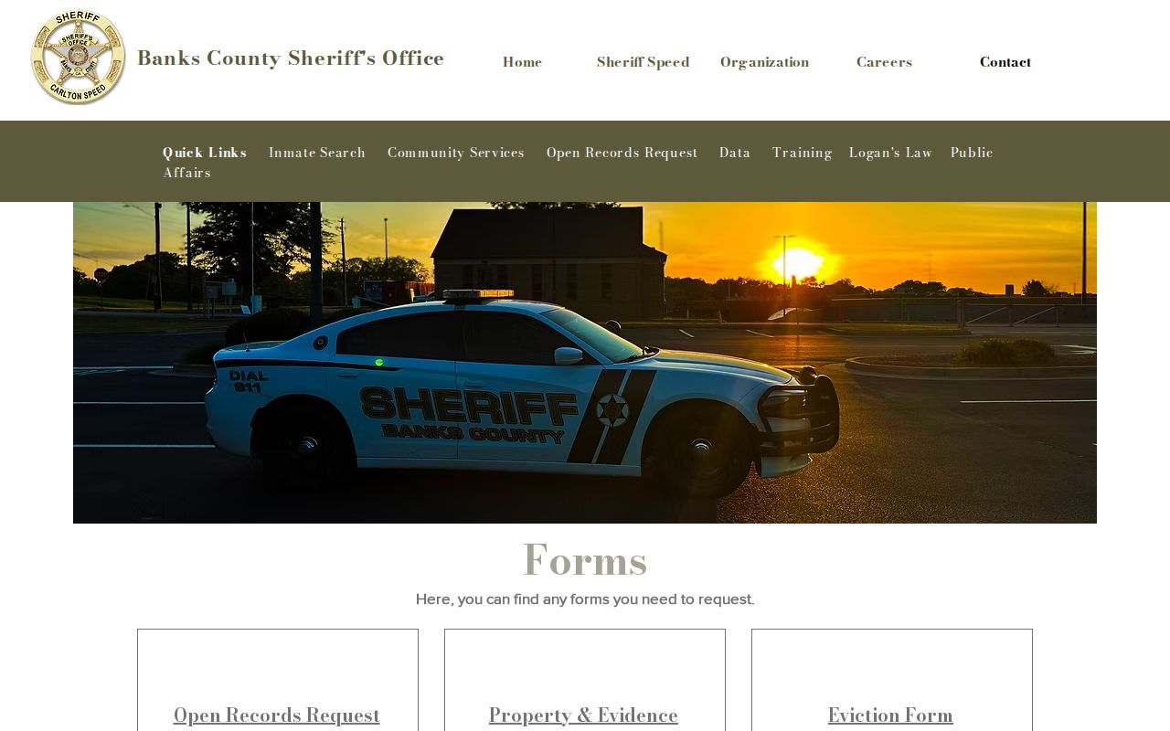 Banks County warrant check official forms