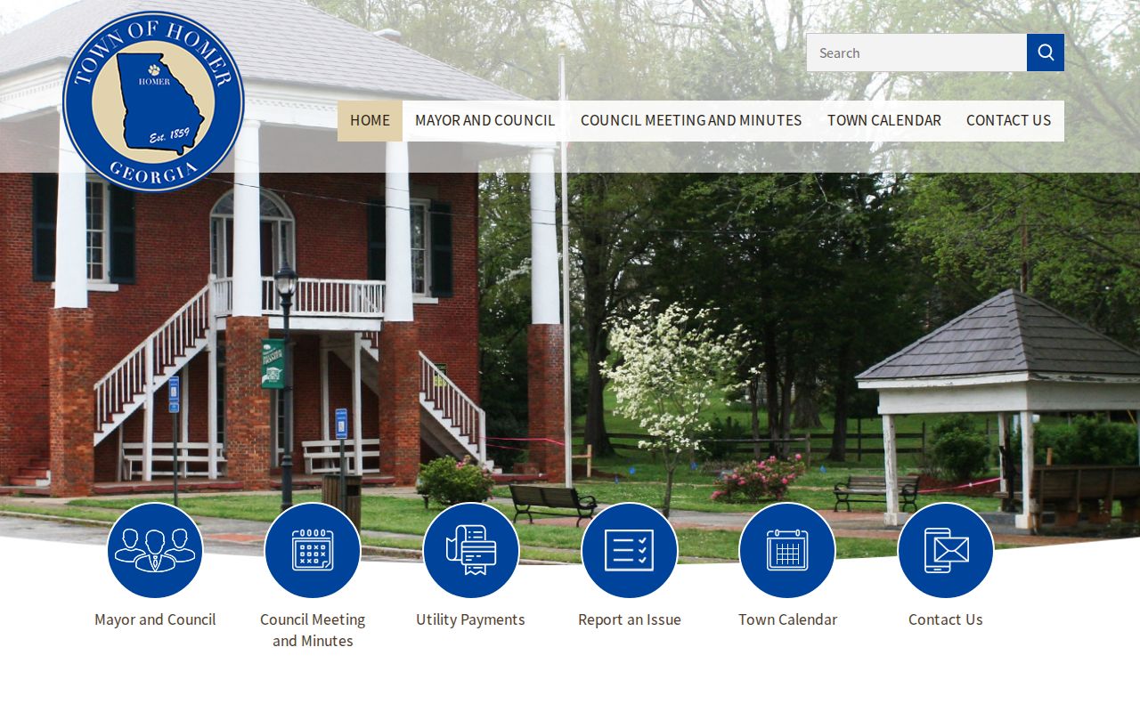 Town of Homer county-seat civic information